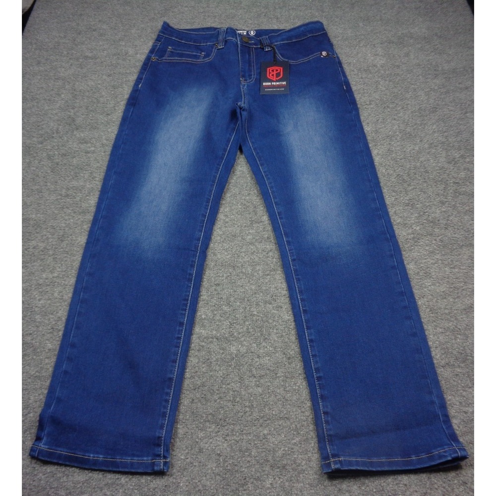 Born Primitive Jeans Mens 32x30 Blue Flex Stretch Denim Athletic Straight Leg